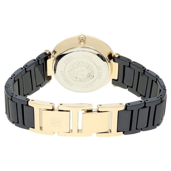 Anne Klein NEAK3266NVRG Women’s Quartz Analog Watch with Blue Dial & Blue Ceramic Strap