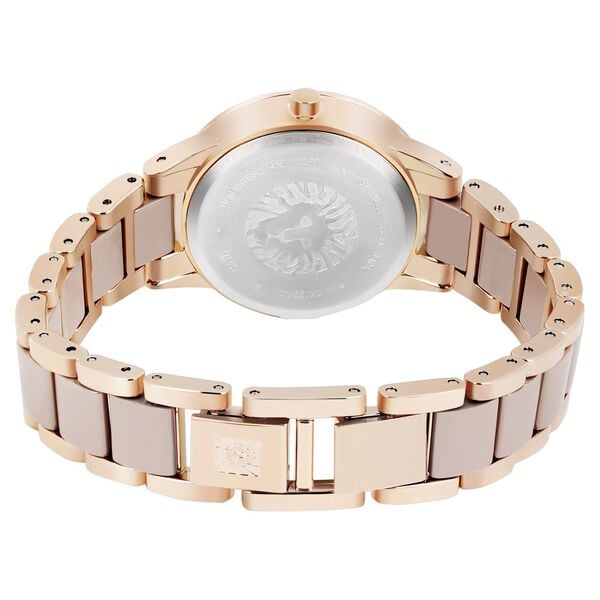 Anne Klein NEAK3344TPRG Women’s Analog Ceramic Watch with Brown Dial & Rose Gold Ceramic Strap