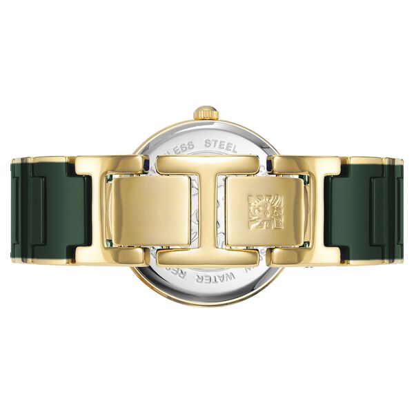 Anne Klein AK3844GNGB Quartz Analog Women’s Watch with Green Dial & Green Ceramic Bracelet