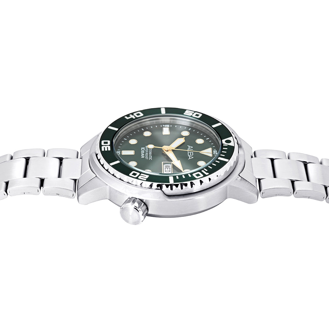 Alba AL4243X1 Mens Emerald Green Automatic Stainless Steel Watch