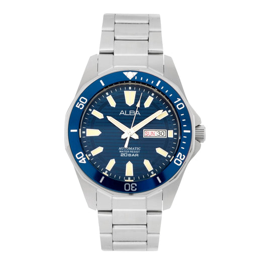 Alba AL4453X1 Men’s Blue Patterned Automatic Stainless Steel Watch