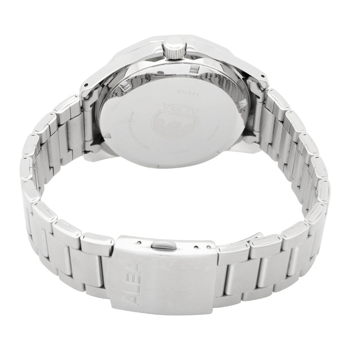 Alba AL4457X1 Analog Automatic Men’s Watch with Black Patterned Dial & Silver Stainless Steel Strap