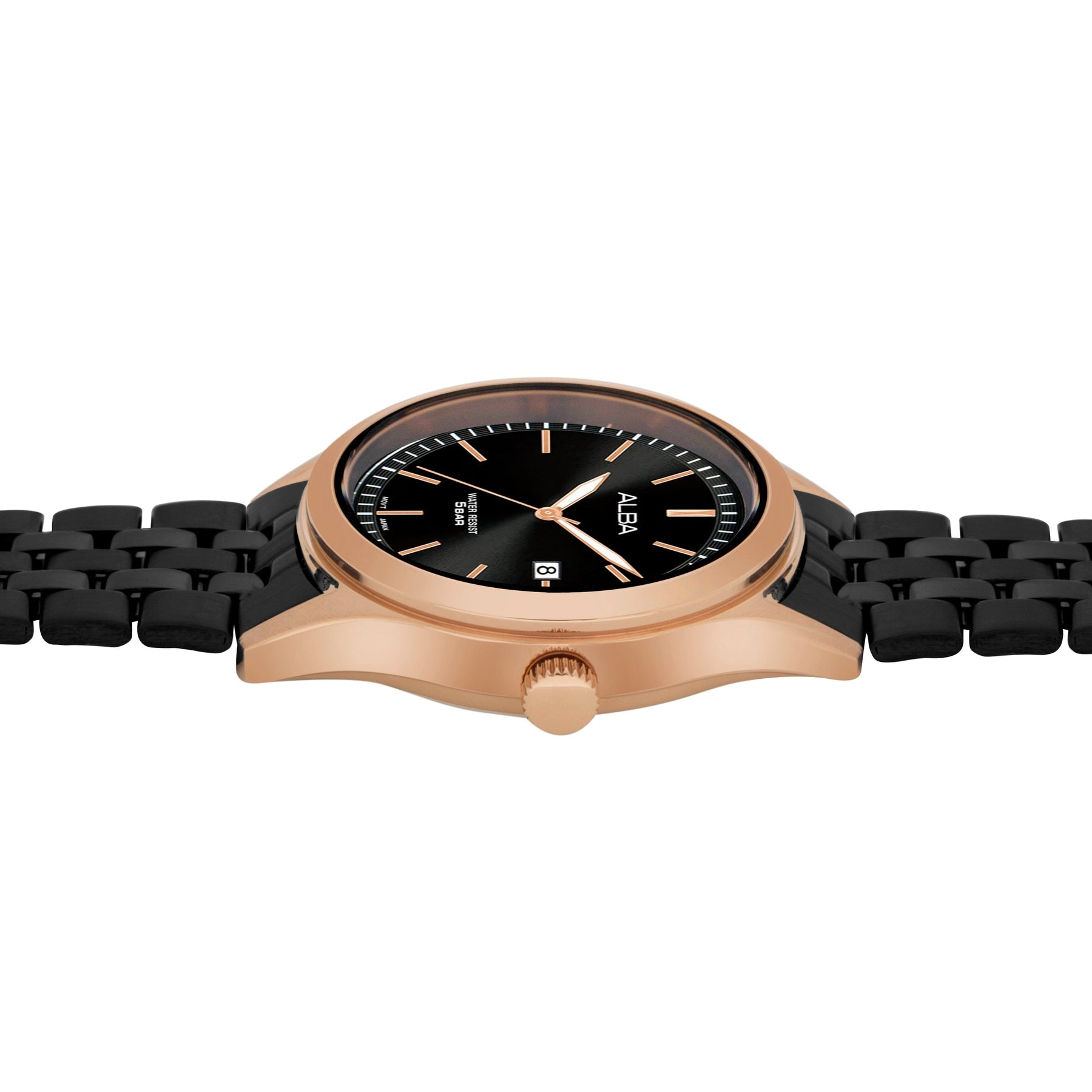 Alba Men’s AS9S04X1 Onyx Black Stainless Steel Quartz Watch