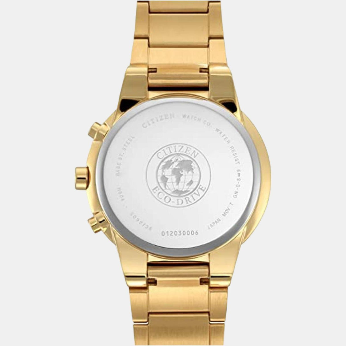 Citizen AT2242-55E Axiom Eco-Drive Chronograph Men’s Watch | Black Dial | Gold-Tone Stainless Steel Bracelet | Chronograph & Date | Light-Powered Movement