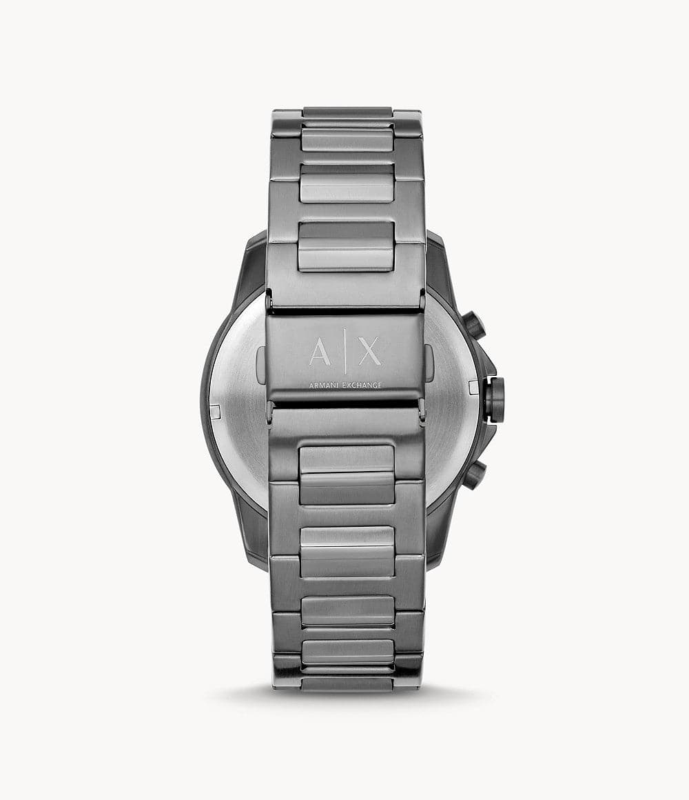 Armani Exchange AX1731I Men's Quartz Chronograph Watch Blue Sunray Dial Gunmetal Stainless Steel Bracelet