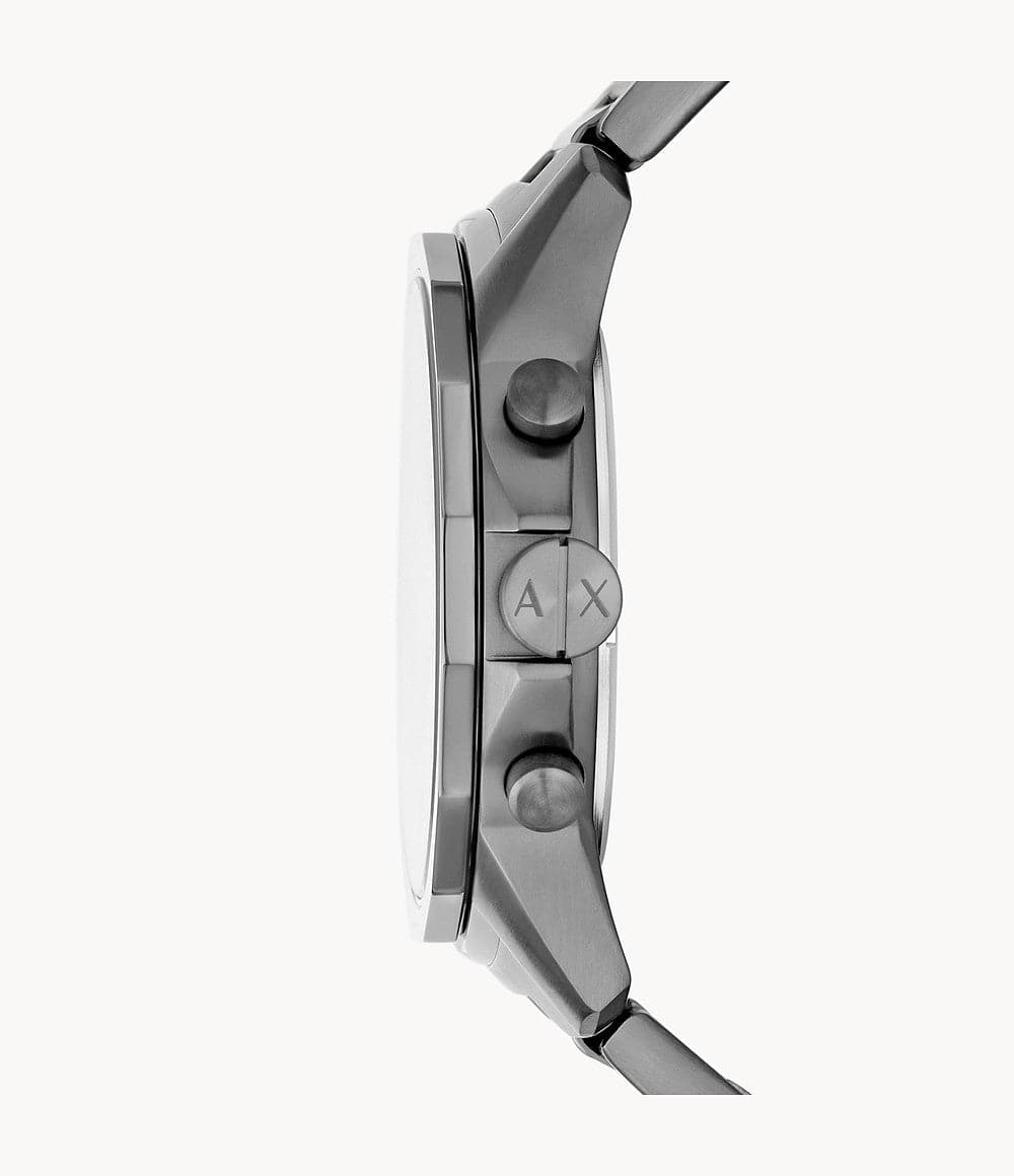 Armani Exchange AX1731I Men's Quartz Chronograph Watch Blue Sunray Dial Gunmetal Stainless Steel Bracelet