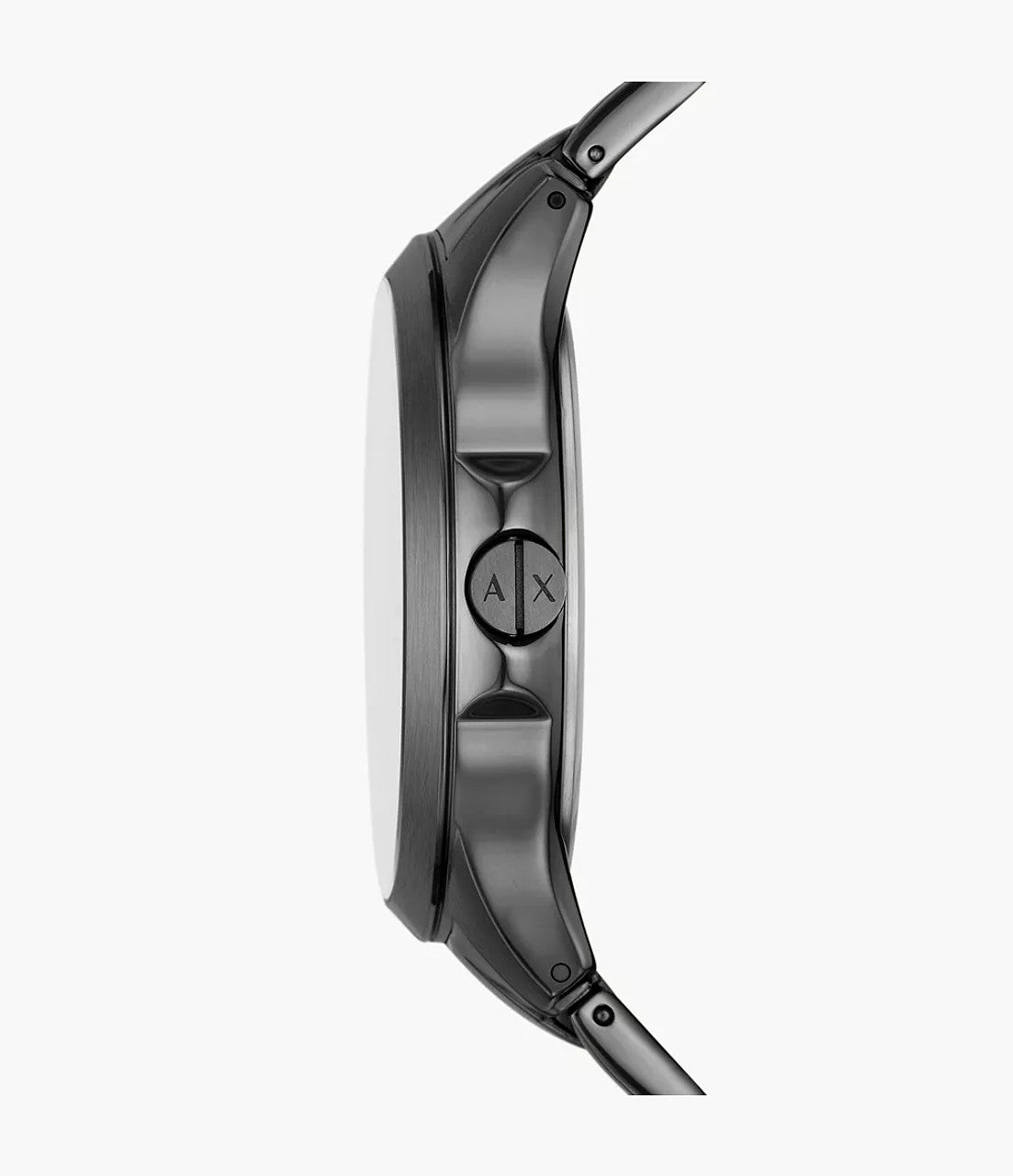 Armani Exchange AX2454I Men's Quartz Chronograph Watch Black Dial Gunmetal Stainless Steel Bracelet