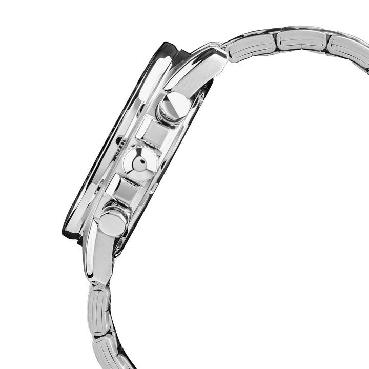 Alba A4B017X1 Men’s Chronograph Watch with Navy Blue Dial & Silver Stainless-Steel Strap