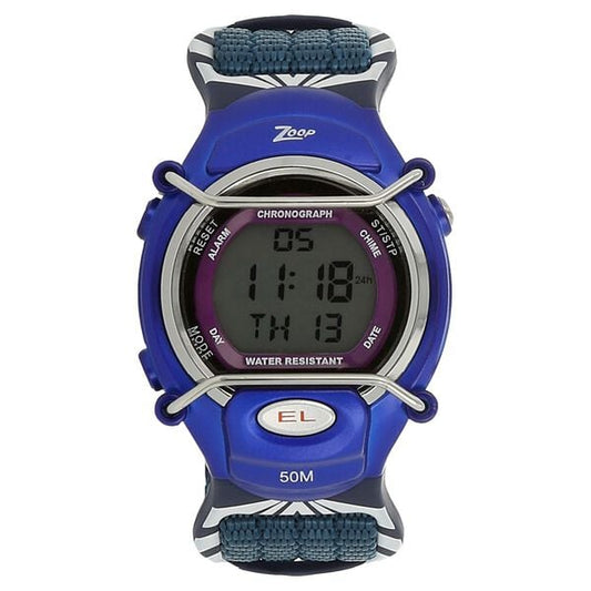 Zoop NRC3001PV02 Unisex Digital Casual Edition Kids Watch with Blue Strap