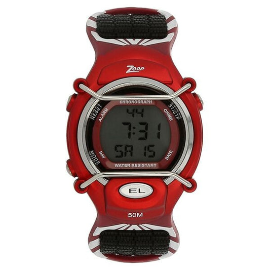 Zoop NTC3001PV03 Kids Digital Quartz Watch with Black Nylon Strap by Titan
