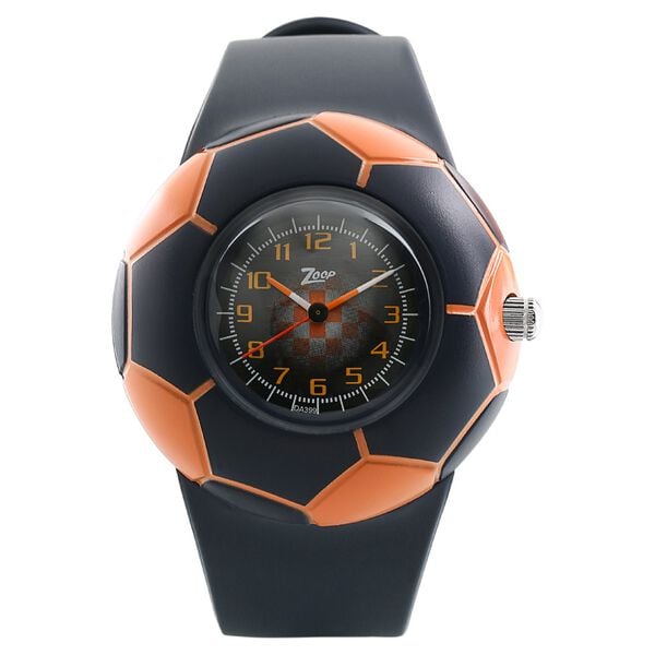 Zoop NPC3008PP02 Analog Quartz Kids’ Watch with Multicoloured Dial and Black PU Strap