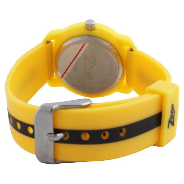 Zoop NUC3025PP03 Analog Kids Watch with Yellow Dial & Yellow PU Strap