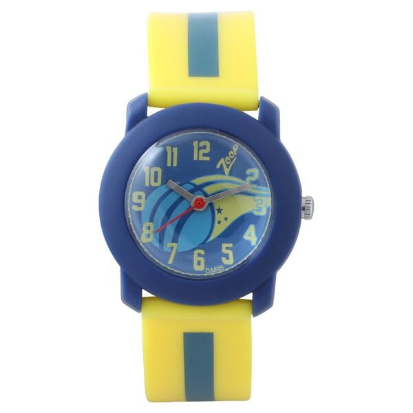 Zoop NTC3025PP13 Analog Blue Dial with Yellow Plastic Strap Kids Watch