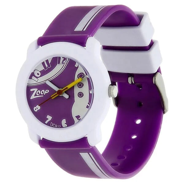 Zoop by Titan Kids Analog Watch NVC3025PP25 | Purple Dial & Purple Plastic Strap
