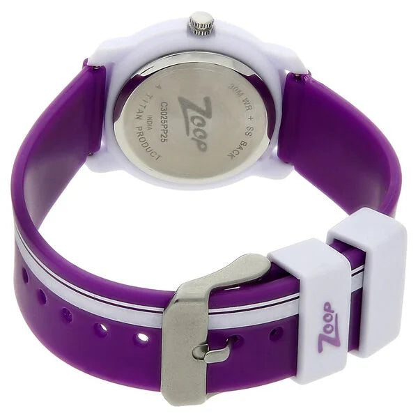 Zoop by Titan Kids Analog Watch NVC3025PP25 | Purple Dial & Purple Plastic Strap