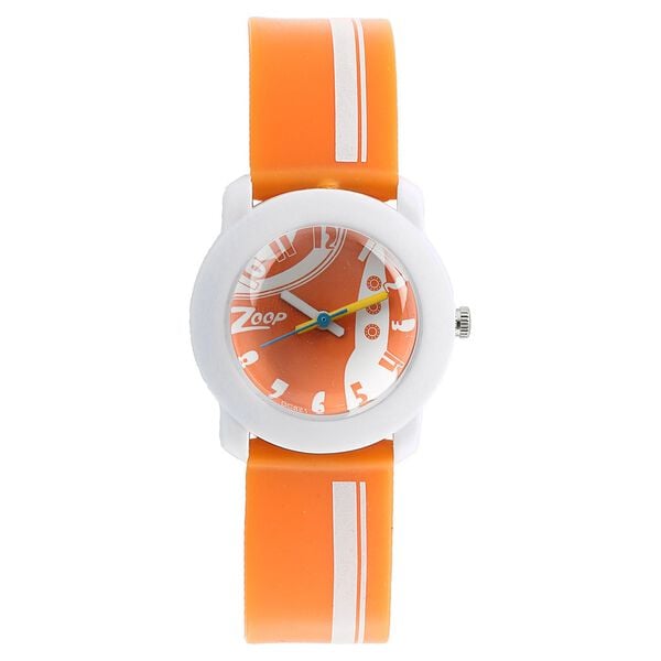 Zoop NTC3025PP29 Analog Quartz Kids’ Watch with Orange Dial and Orange Strap
