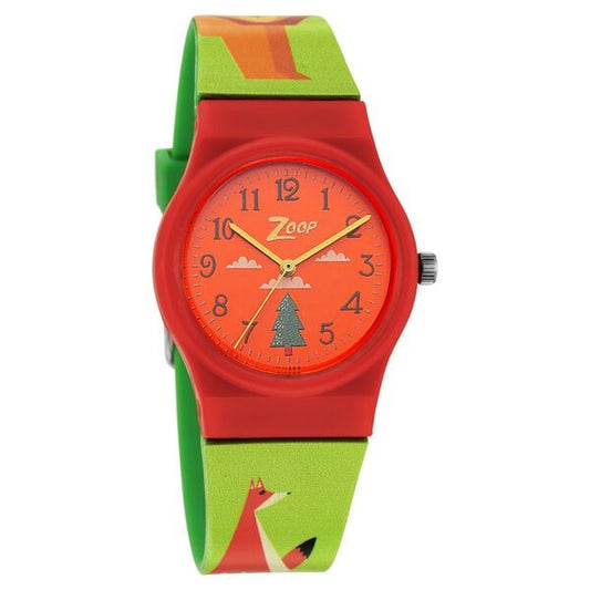 Zoop C3028PP12W Watch Kids Analog Quartz Orange Dial Multicoloured Strap Watch