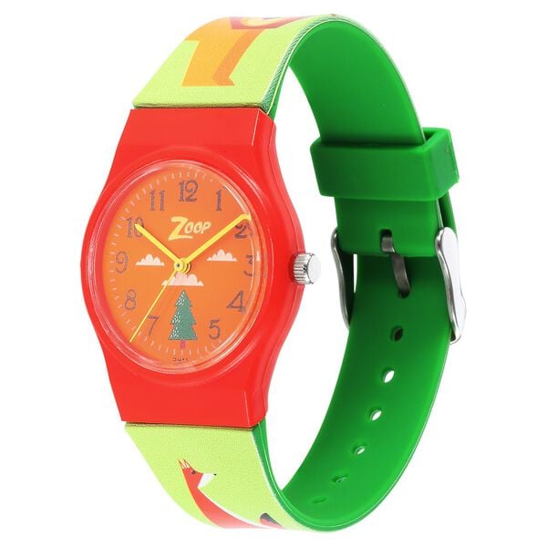 Zoop C3028PP12W Watch Kids Analog Quartz Orange Dial Multicoloured Strap Watch