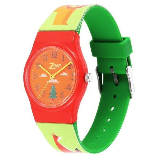 Zoop C3028PP12W Watch Kids Analog Quartz Orange Dial Multicoloured Strap Watch