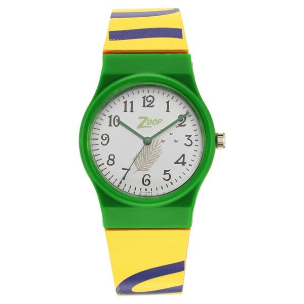 Zoop C3028PP13W Kids Analog Quartz White Dial Multicoloured Strap Watch