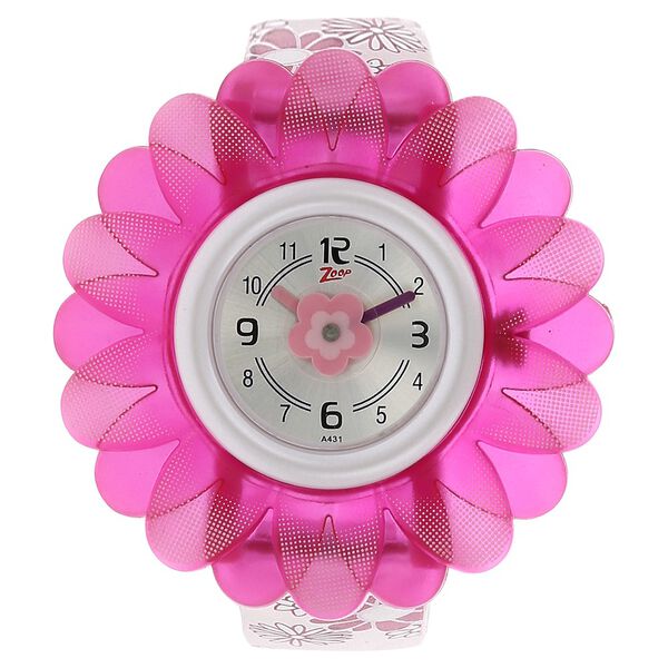 Zoop NTC4005PP01 Analog Kids Watch with Silver Dial & Multicolour Strap