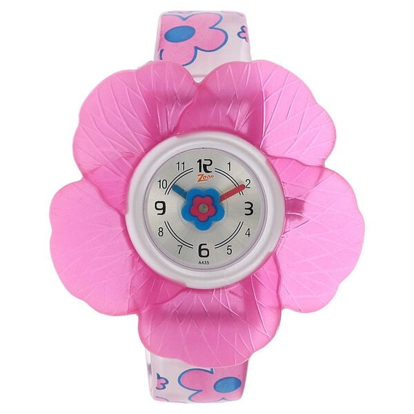 Zoop NRC4006PP02 Analog Quartz Kids’ Watch with White Dial and Pink PU Strap