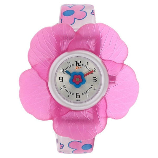 Zoop NRC4006PP02 Analog Quartz Kids’ Watch with White Dial and Pink PU Strap