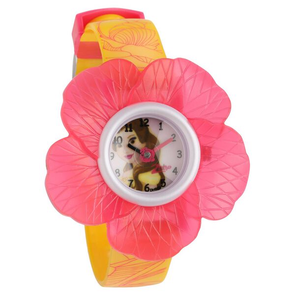 Zoop C4006PP05 Disney Princess Quartz Analog White Dial Multicolour Plastic Strap Kids Watch
