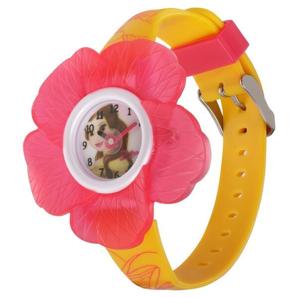 Zoop C4006PP05 Disney Princess Quartz Analog White Dial Multicolour Plastic Strap Kids Watch