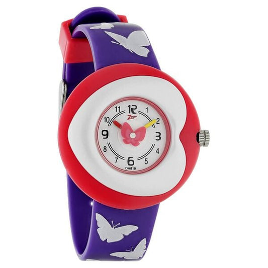 Zoop NRC4007PP02 Analog Quartz Kids’ Watch with White Dial and Multicoloured PU Strap