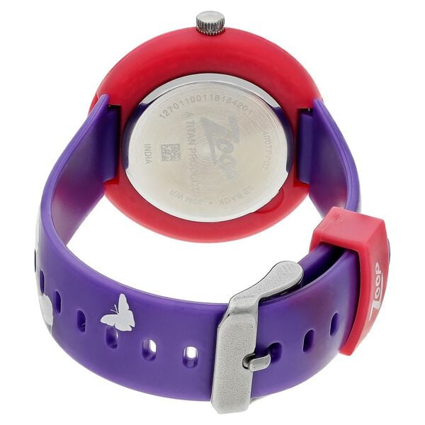 Zoop NRC4007PP02 Analog Quartz Kids’ Watch with White Dial and Multicoloured PU Strap