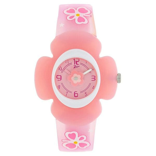 Zoop NTC4008PP01 Analog Quartz Kids’ Watch with Pink Dial and Pink Strap
