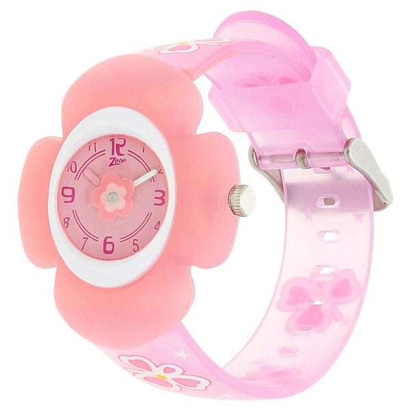 Zoop C4008PP01 Analog Quartz Kids’ Watch with Pink Dial and Pink Strap