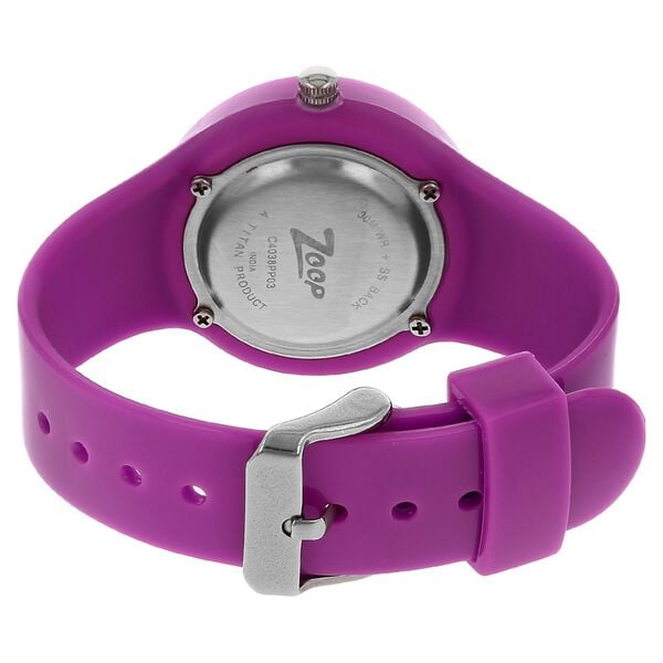 Zoop NSC4038PP03W Kids Girls Pink Dial Purple Strap Analog Watch