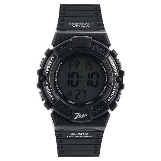 Zoop C4040PP06 Digital Grey Display Black Plastic Strap Kids Watch