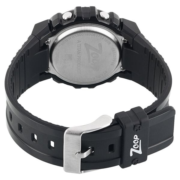 Zoop C4040PP06 Digital Grey Display Black Plastic Strap Kids Watch
