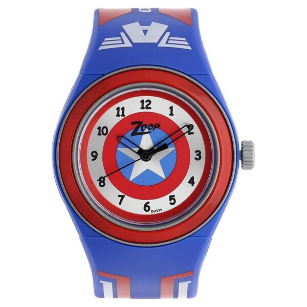 Zoop NUC4048PP18 Marvel Avengers Kids Analog Watch with Multicolour Dial & Blue Strap