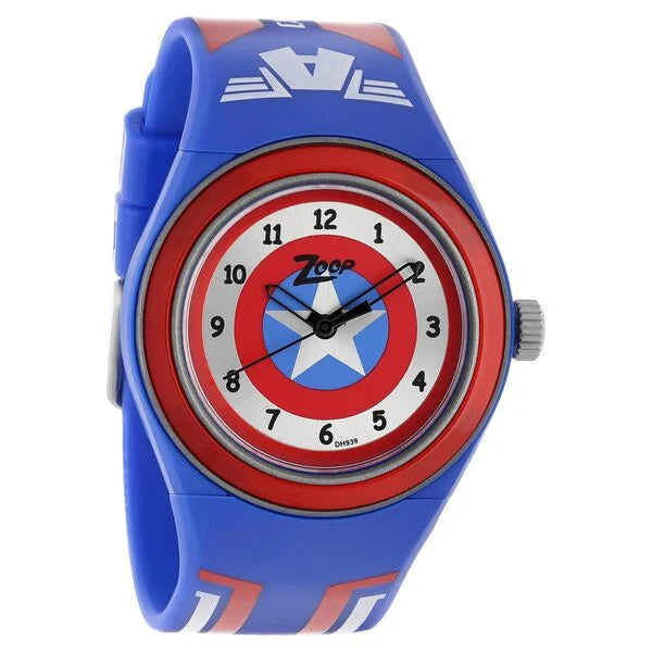 Zoop C4048PP18 Marvel Avengers Quartz Analog Red Dial Multicolour Plastic Strap Kids Watch