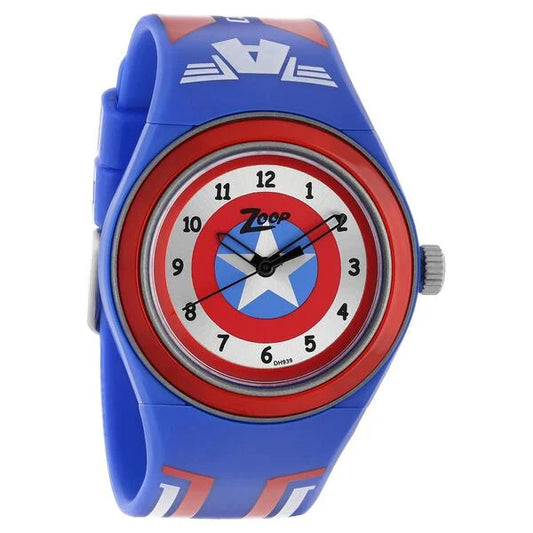 Zoop C4048PP18 Marvel Avengers Quartz Analog Red Dial Multicolour Plastic Strap Kids Watch