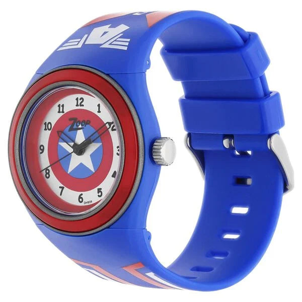 Zoop C4048PP18 Marvel Avengers Quartz Analog Red Dial Multicolour Plastic Strap Kids Watch