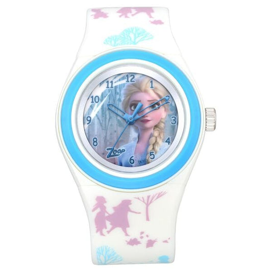 Zoop C4048PP43 Kids Disney Frozen Analog Quartz Watch – Blue Dial & White Strap by Titan