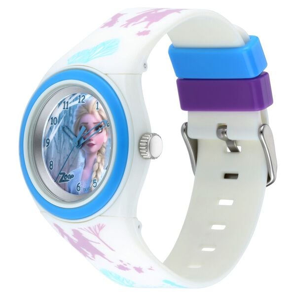 Zoop C4048PP43 Kids Disney Frozen Analog Quartz Watch – Blue Dial & White Strap by Titan