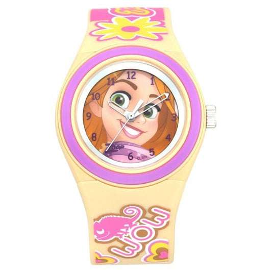 Zoop NSC4048PP44 Kids Girls Yellow-Dial Multicolour Strap Analog Watch (Disney Princess Theme)