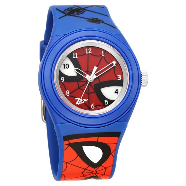 Zoop NSC4048PP47 Marvel Spiderman Analog Watch with Red Dial & Blue Strap for Boys Kids