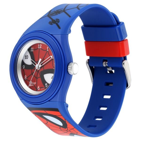 Zoop NSC4048PP47 Marvel Spiderman Analog Watch with Red Dial & Blue Strap for Boys Kids