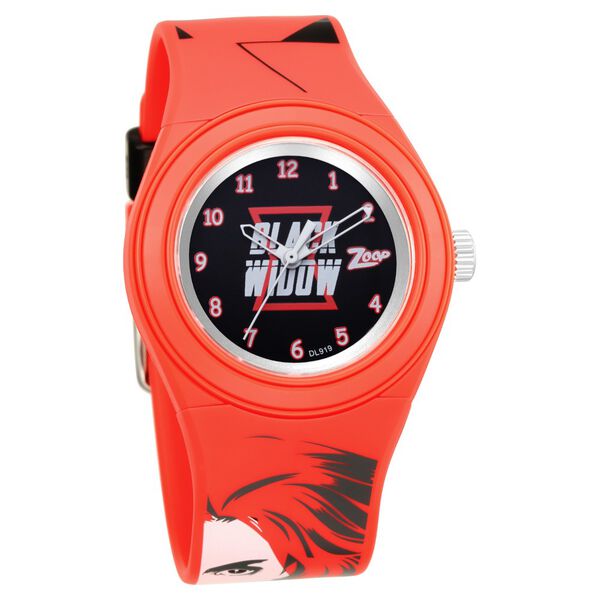 Zoop NPC4048PP49 Analog Quartz Kids’ Watch with Black Dial and Red PU Strap