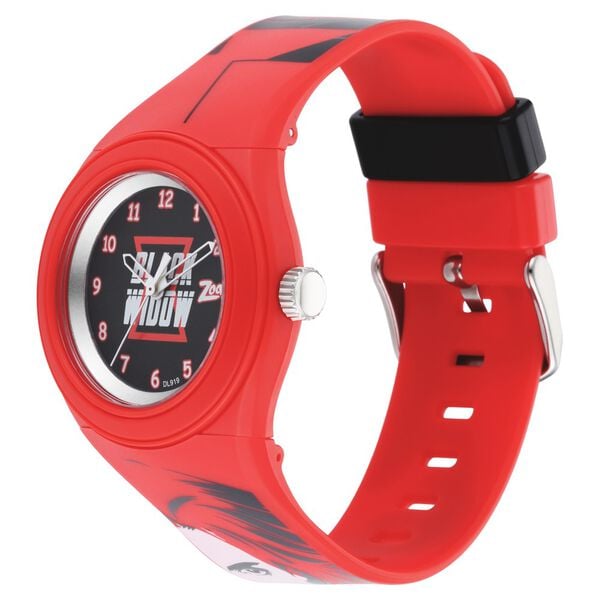 Zoop NPC4048PP49 Analog Quartz Kids’ Watch with Black Dial and Red PU Strap