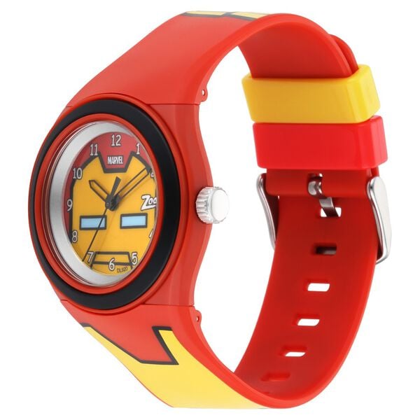 Zoop NPC4048PP50 Analog Quartz Kids’ Watch with Multicoloured Dial and Orange PU Strap
