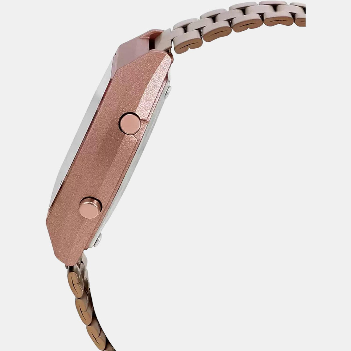 Casio D187 Vintage Unisex Digital Quartz Watch with Rose-Gold Dial & Stainless Steel Bracelet