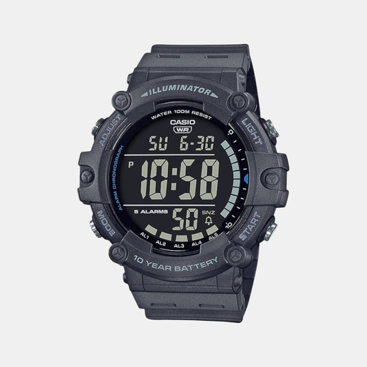 Casio D219 Youth Men’s Digital Quartz Watch with Black Dial & Black Resin Strap